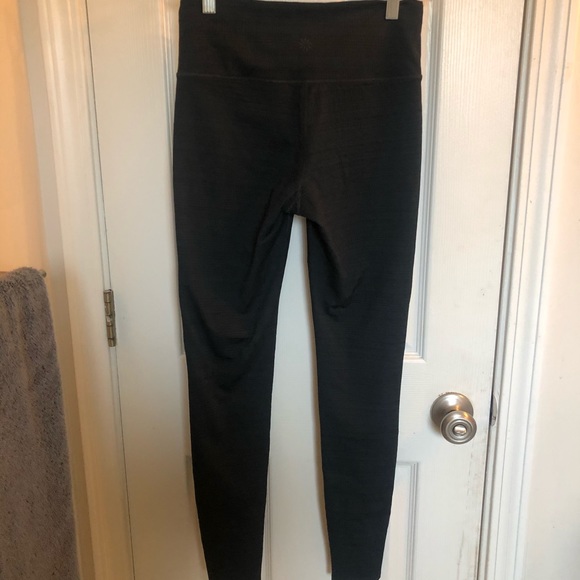 Dark green striped Athleta leggings - Picture 3 of 4